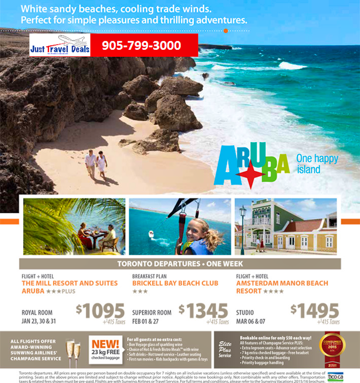 Aruba Vacation Packages From 1095 Toronto Departures