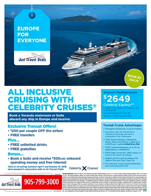 Exclusive Offers on Europe with Celebrity Cruises