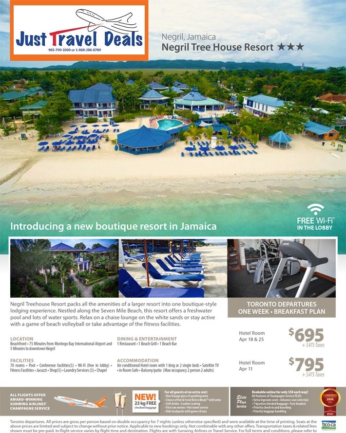 Introducing Negril Tree House Resort vacations from 695