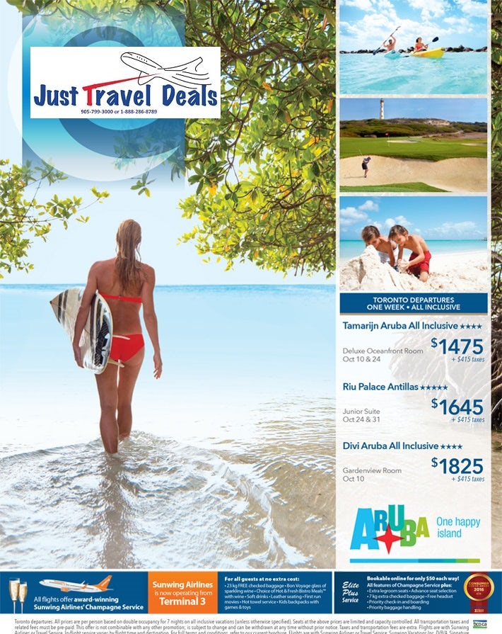 Aruba Cheap Sell Off Vacations from 1475 Toronto departures