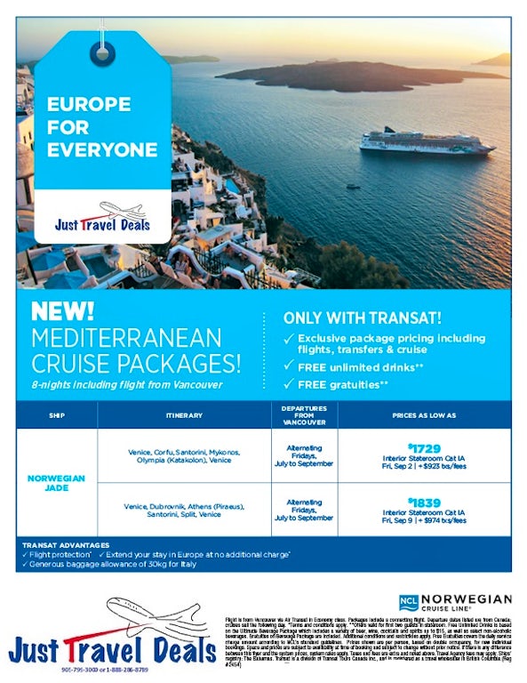 NCL Cruises Allinclusive Mediterranean cruise packages from only 1729