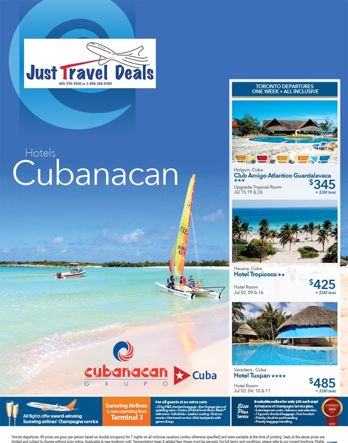 All inclusive Cheap vacations to Cuba from 345 Toronto departures