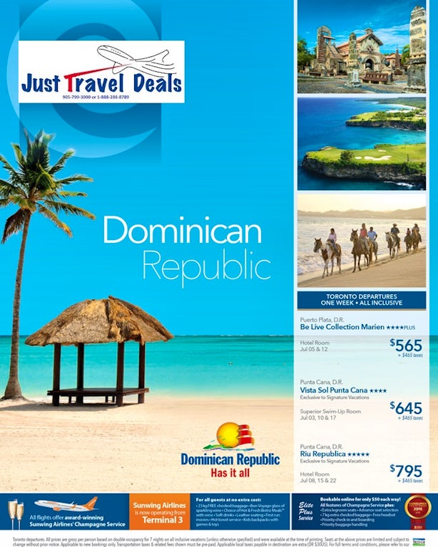 trips to dominican republic from toronto