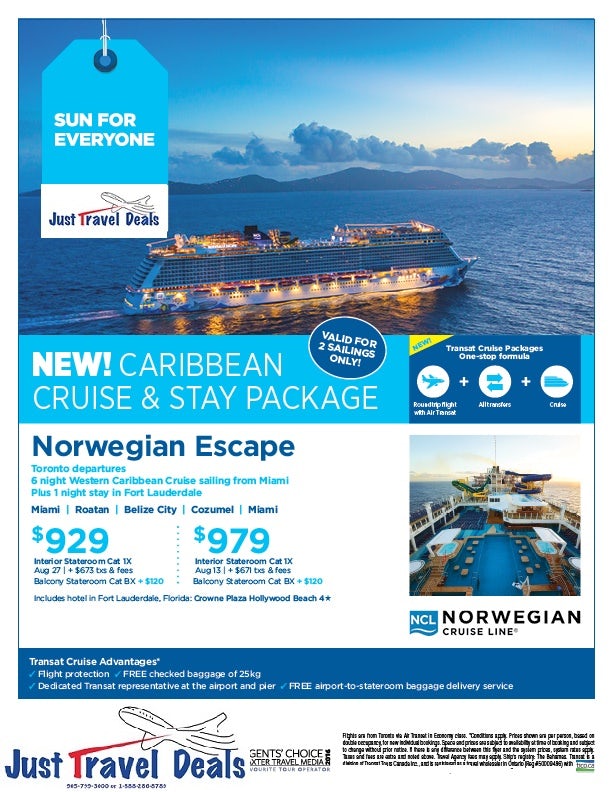 New! Norwegian Caribbean Cruise & Stay Package Valid for 2 sailings