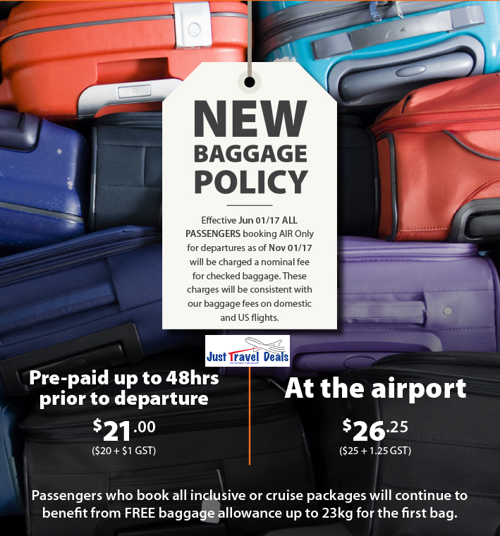 Sunwing Air only baggage policy update